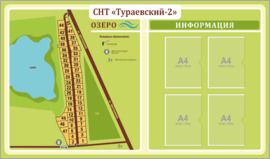 Стенд «Карта СНТ, информация, объявления»